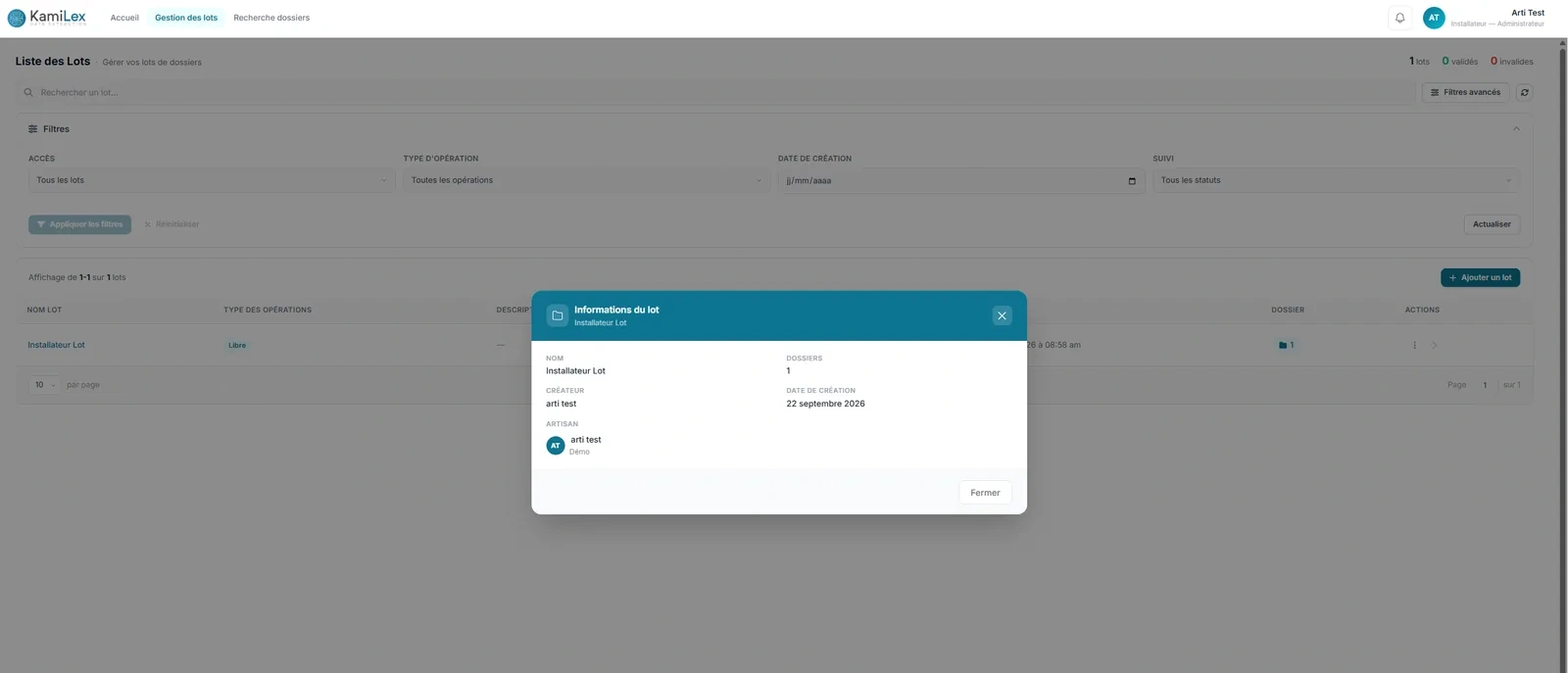 KAMILEX — L'espace installateur